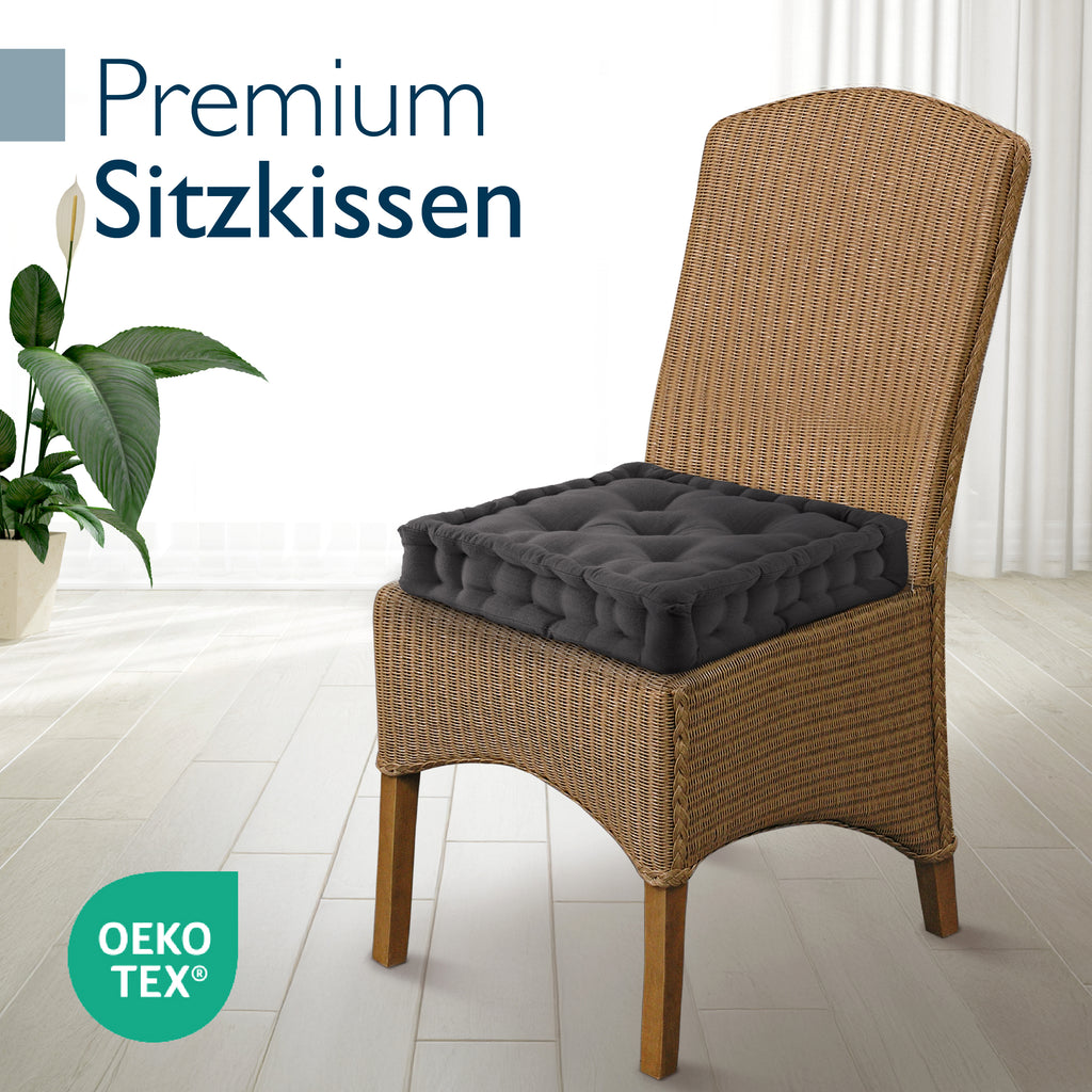 Beautissu Bodenkissen Set Sitzkissen 50x50 cm - Mila