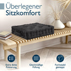 Beautissu Bodenkissen Set Sitzkissen 50x50 cm - Mila
