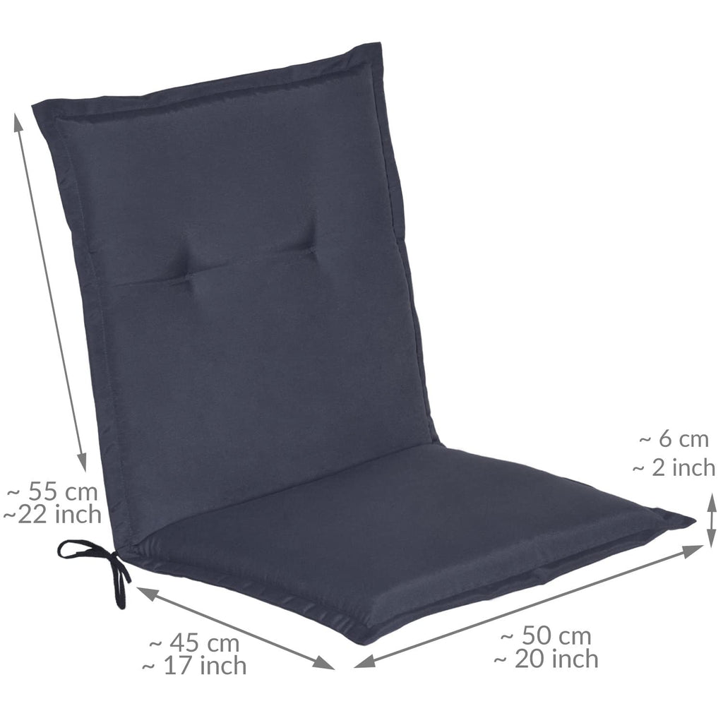 Beautissu Niedriglehner Auflage Gartenstuhl 100x50x6 cm Loft NL