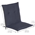 Beautissu Niedriglehner Auflage Gartenstuhl 100x50x6 cm Loft NL