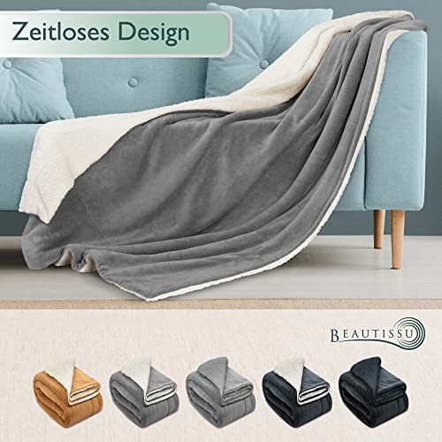 Beautissu Sherpa Decke Alina