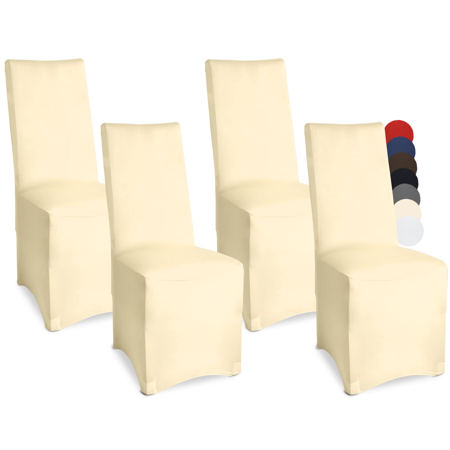 Beautissu Bankett Stuhlhussen 4er Set Leona