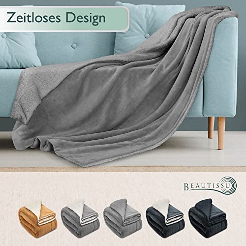 Beautissu Sherpa Decke Alina