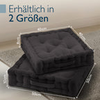 Beautissu Bodenkissen Set Sitzkissen 50x50 cm - Mila