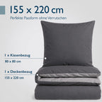 Beautissu Biber Bettwäsche 2tlg Winter Wendebettwäsche 100% Baumwolle