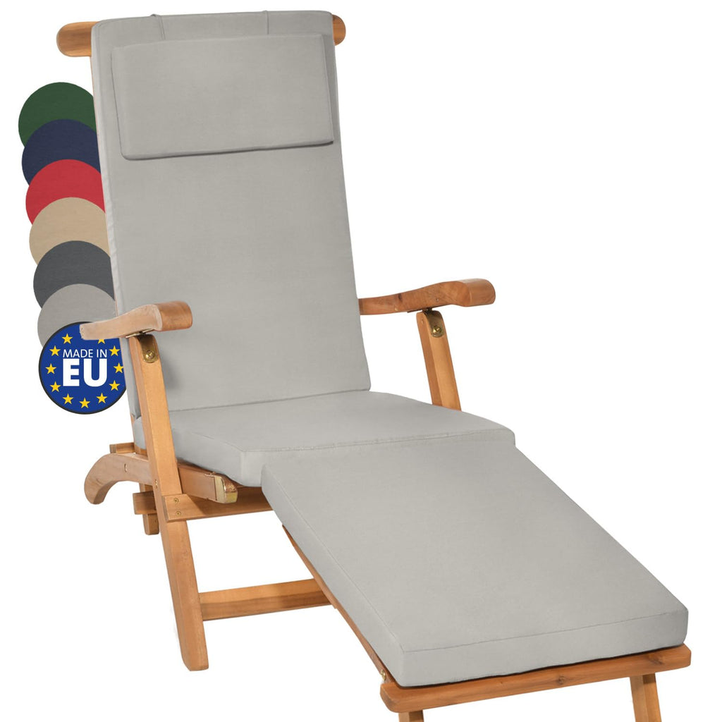 Beautissu Luxus Deckchair Auflage Sonnenliege 175x45x5cm LoftLux DC