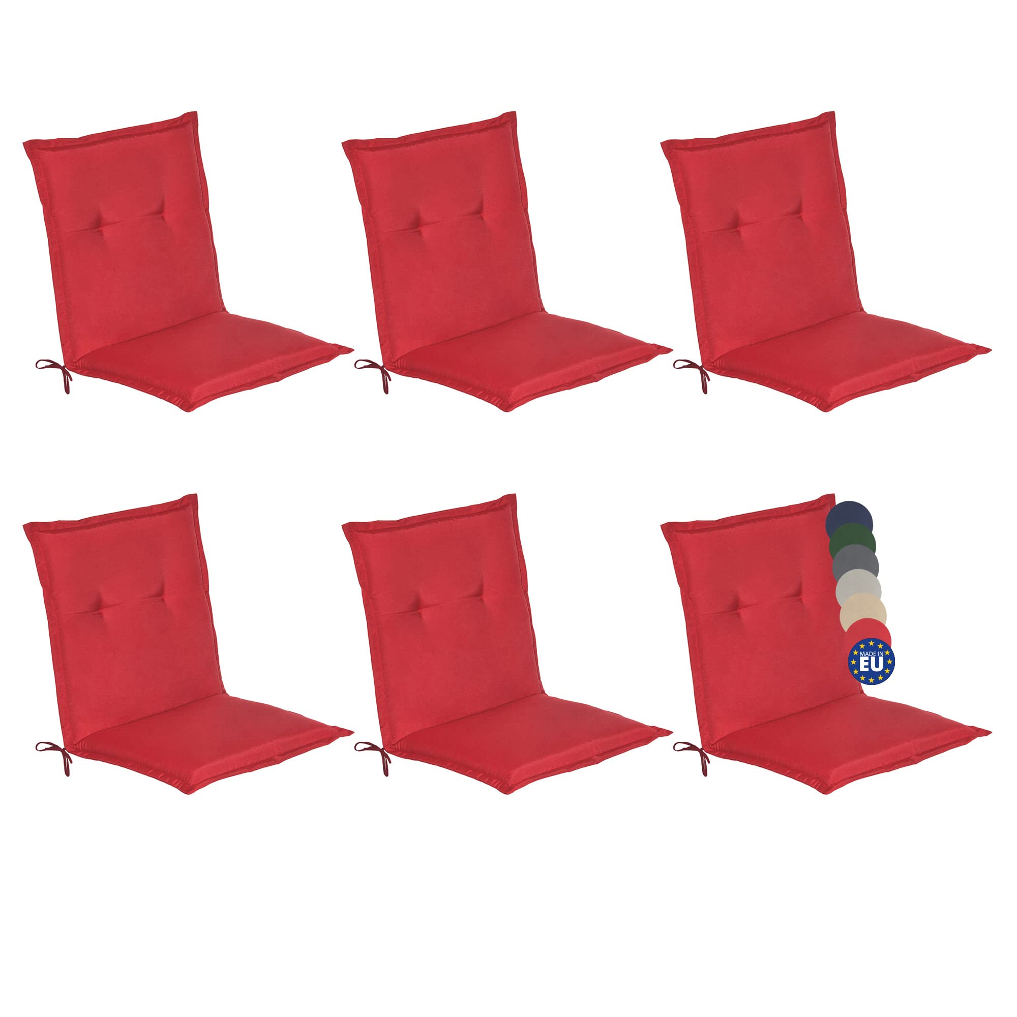 Beautissu Niedriglehner Auflage Gartenstuhl 100x50x6 cm Loft NL