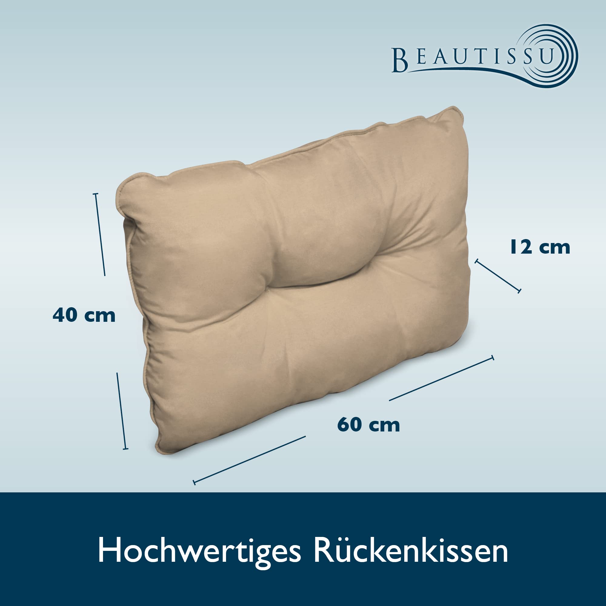 Beautissu Lounge Kissen Outdoor