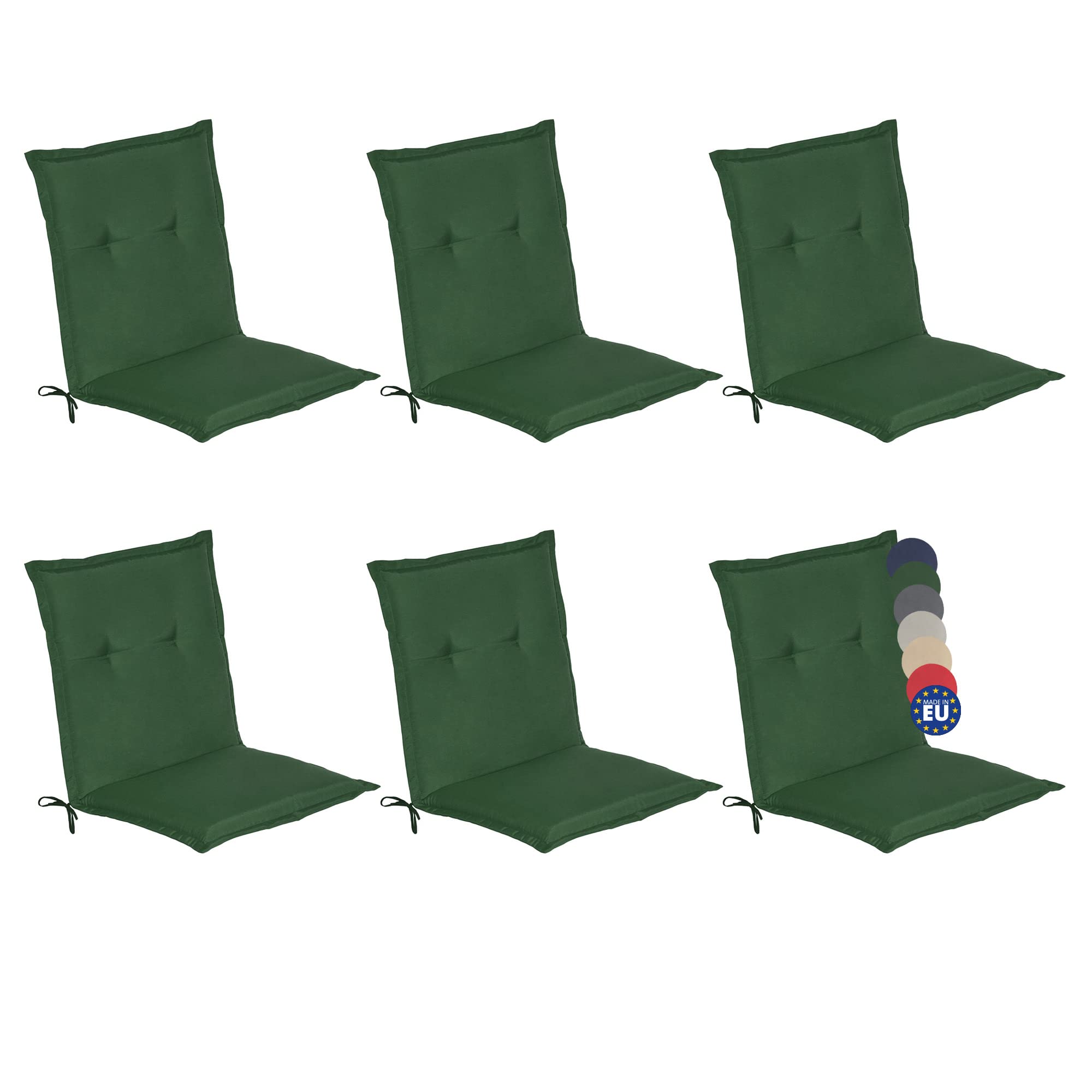 Beautissu Niedriglehner Auflage Gartenstuhl 100x50x6 cm Loft NL