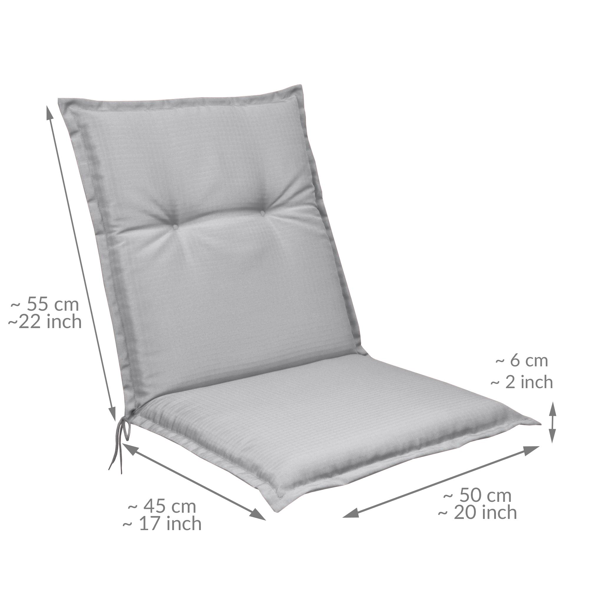 Beautissu Niedriglehner Auflagen 100x50 cm Base NL
