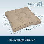 Beautissu Lounge Kissen Outdoor