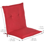 Beautissu Niedriglehner Auflage Gartenstuhl 100x50x6 cm Loft NL