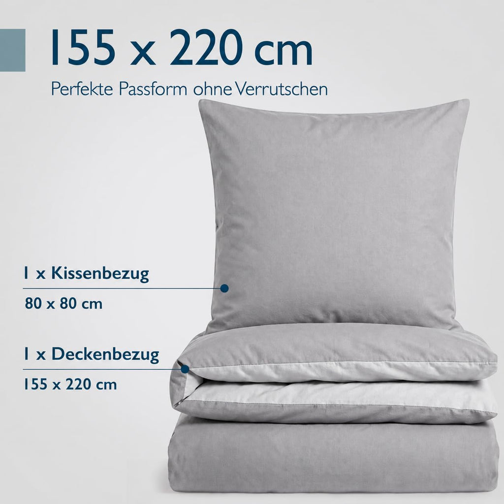Beautissu Biber Bettwäsche 2tlg Winter Wendebettwäsche 100% Baumwolle