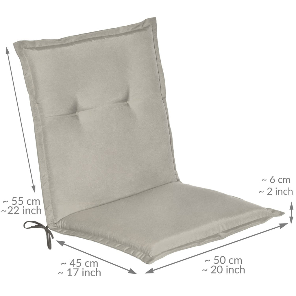 Beautissu Niedriglehner Auflage Gartenstuhl 100x50x6 cm Loft NL