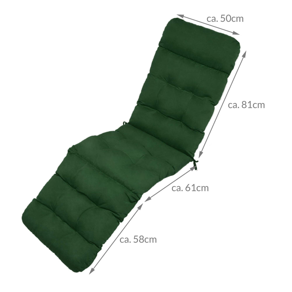 Beautissu Bequeme Liegenauflage Deckchair & Sonnenliegen 200x50cm Flair DC