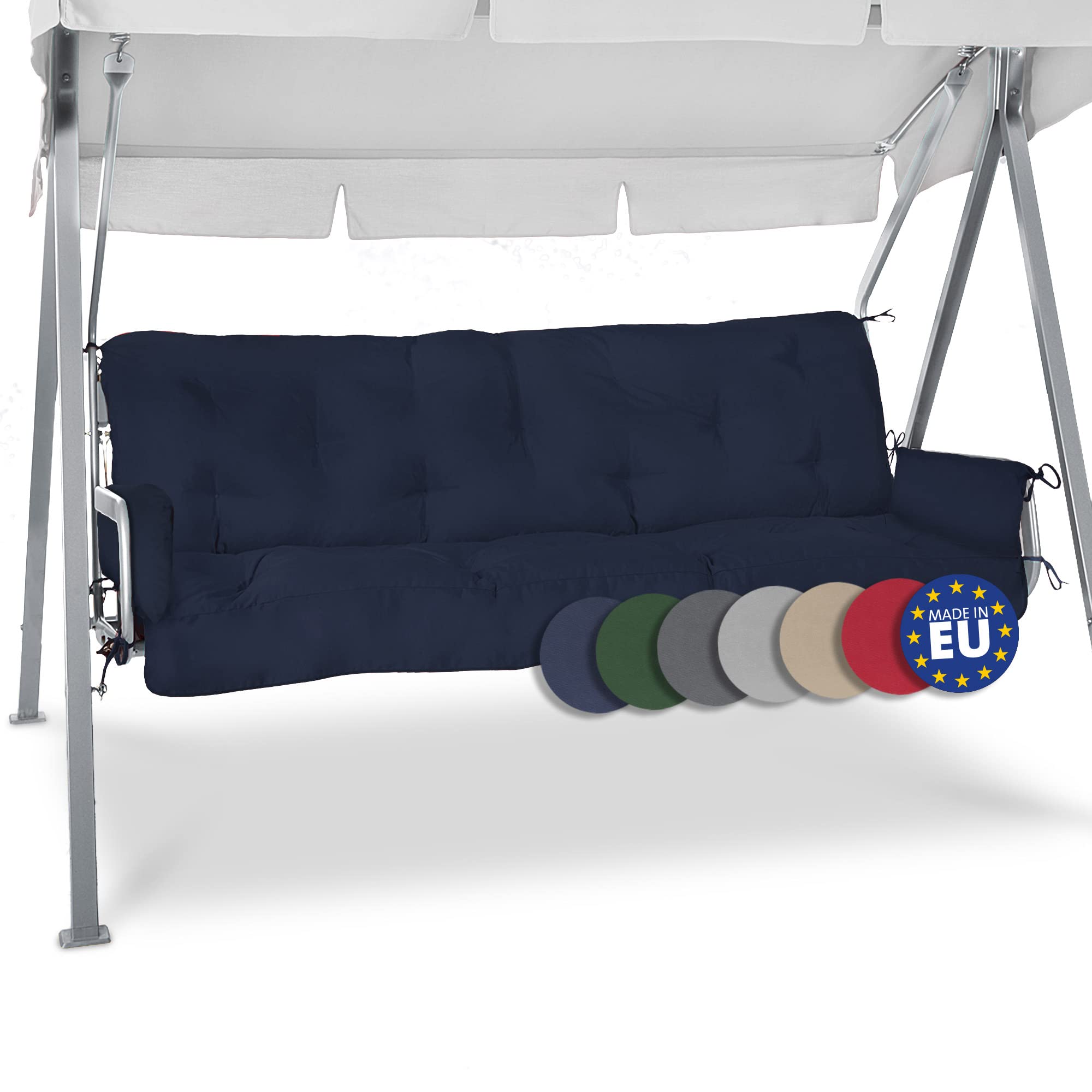 Beautissu Sitzkissen für Hollywoodschaukel 180x50x8cm Flair HS