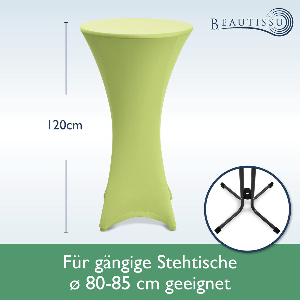 Beautissu 2er Set Stretch Stehtisch Husse Stella