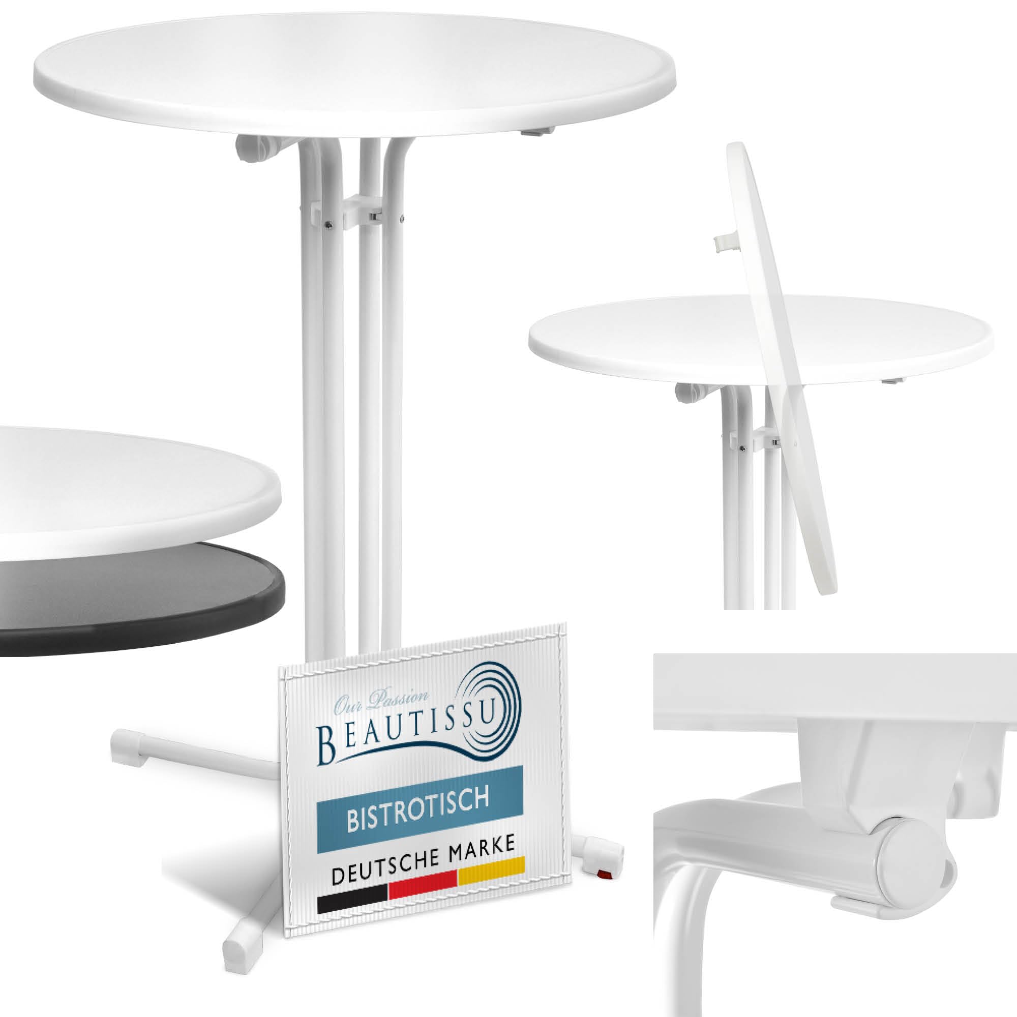 Beautissu Stehtisch klappbar Bellini