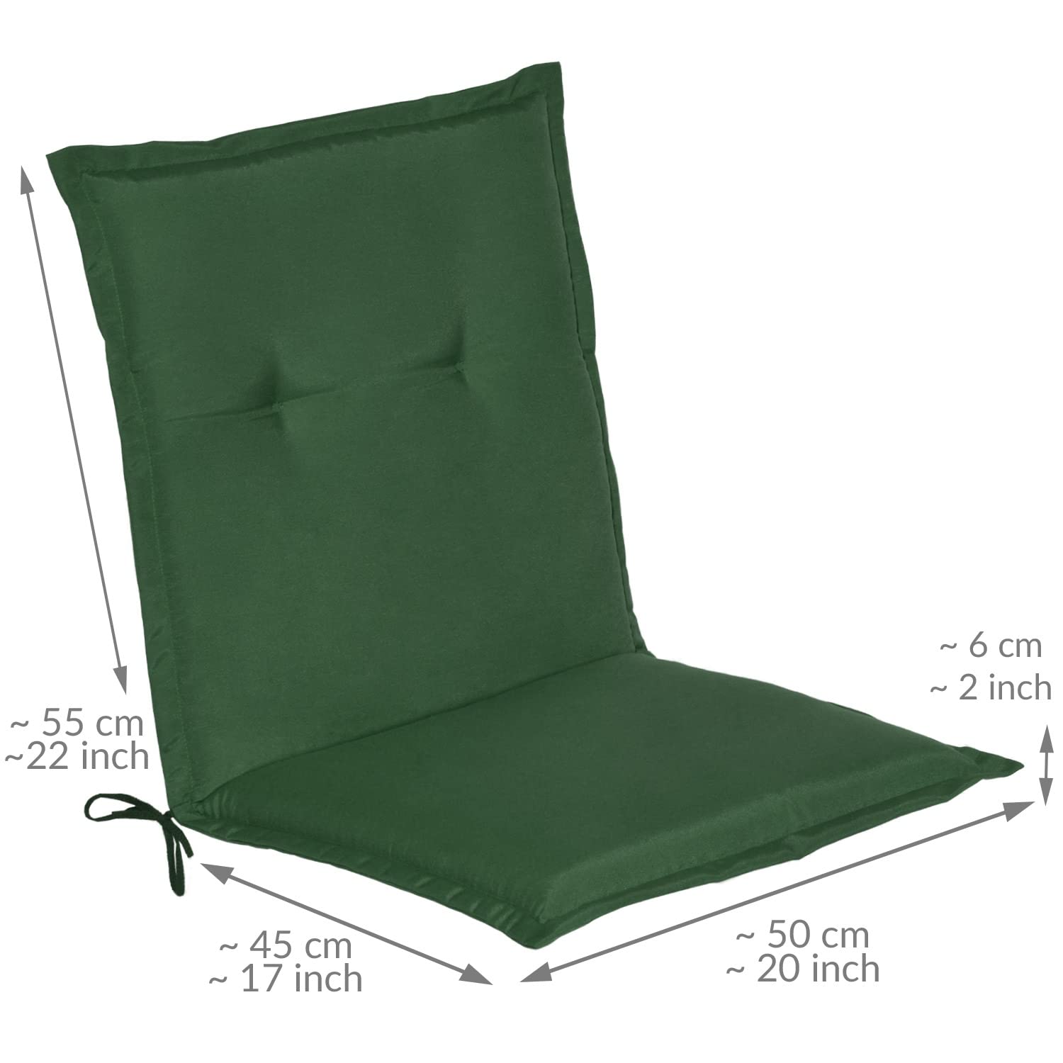 Beautissu Niedriglehner Auflage Gartenstuhl 100x50x6 cm Loft NL