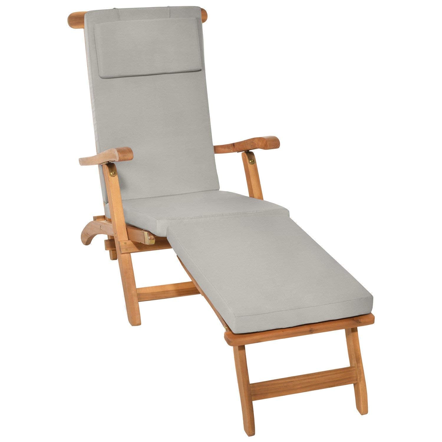 Beautissu Luxus Deckchair Auflage Sonnenliege 175x45x5cm LoftLux DC