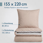 Beautissu Biber Bettwäsche 2tlg Winter Wendebettwäsche 100% Baumwolle