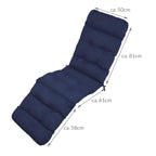 Beautissu Bequeme Liegenauflage Deckchair & Sonnenliegen 200x50cm Flair DC