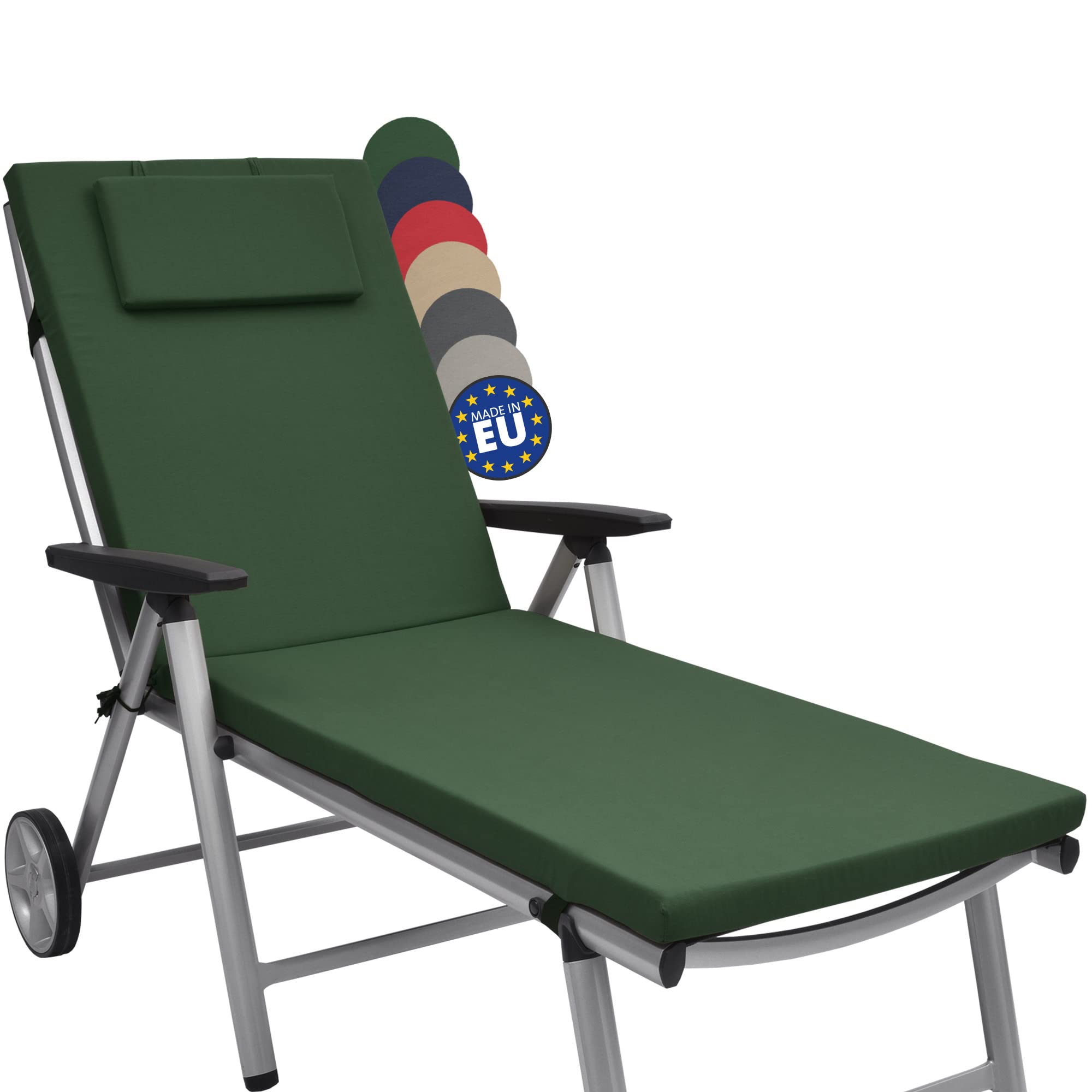 Beautissu Gartenliege Auflage Sonnenliege 200x60x5 cm Loft RL