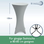 Beautissu 2er Set Stretch Stehtisch Husse Stella