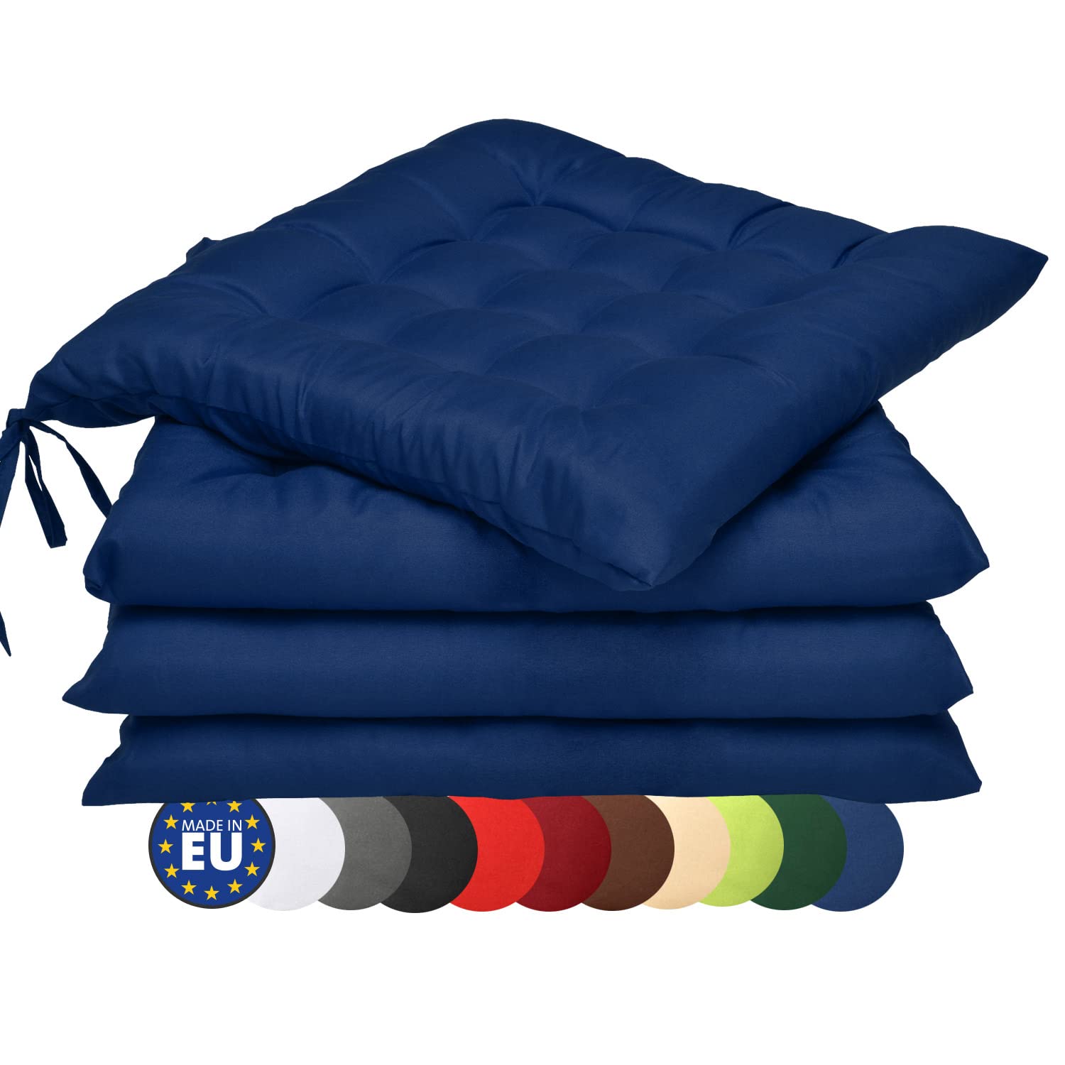 Beautissu 4er Set Stuhlkissen 40x40 cm Lea