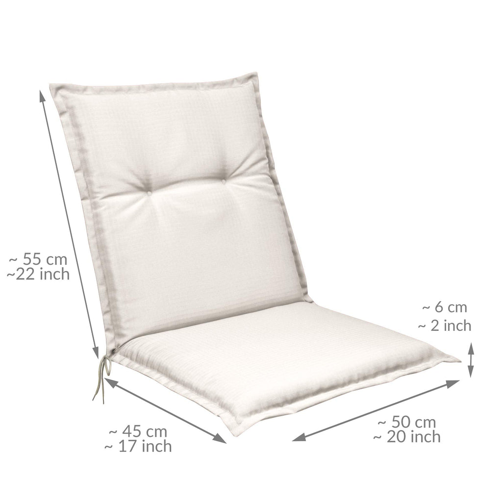 Beautissu Niedriglehner Auflagen 100x50 cm Base NL