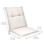 Beautissu Niedriglehner Auflagen 100x50 cm Base NL