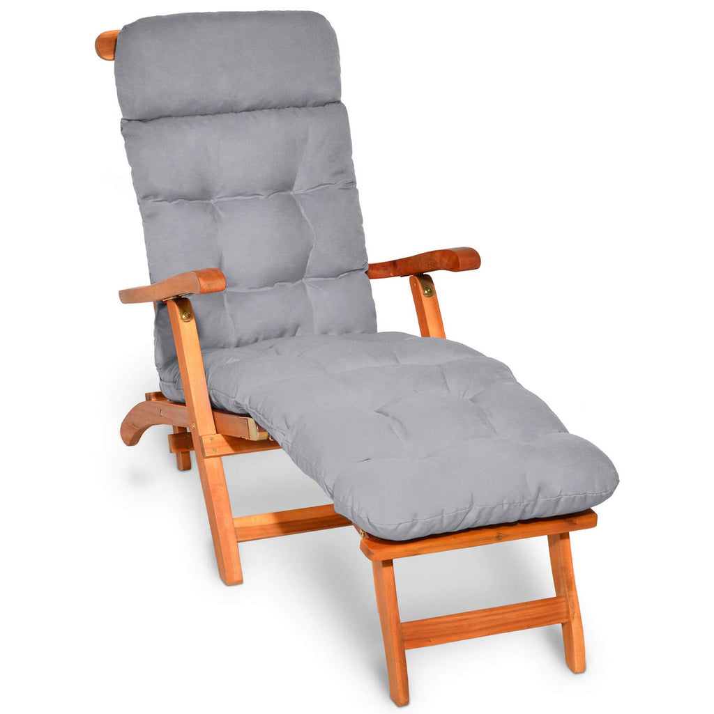 Beautissu Bequeme Liegenauflage Deckchair & Sonnenliegen 200x50cm Flair DC