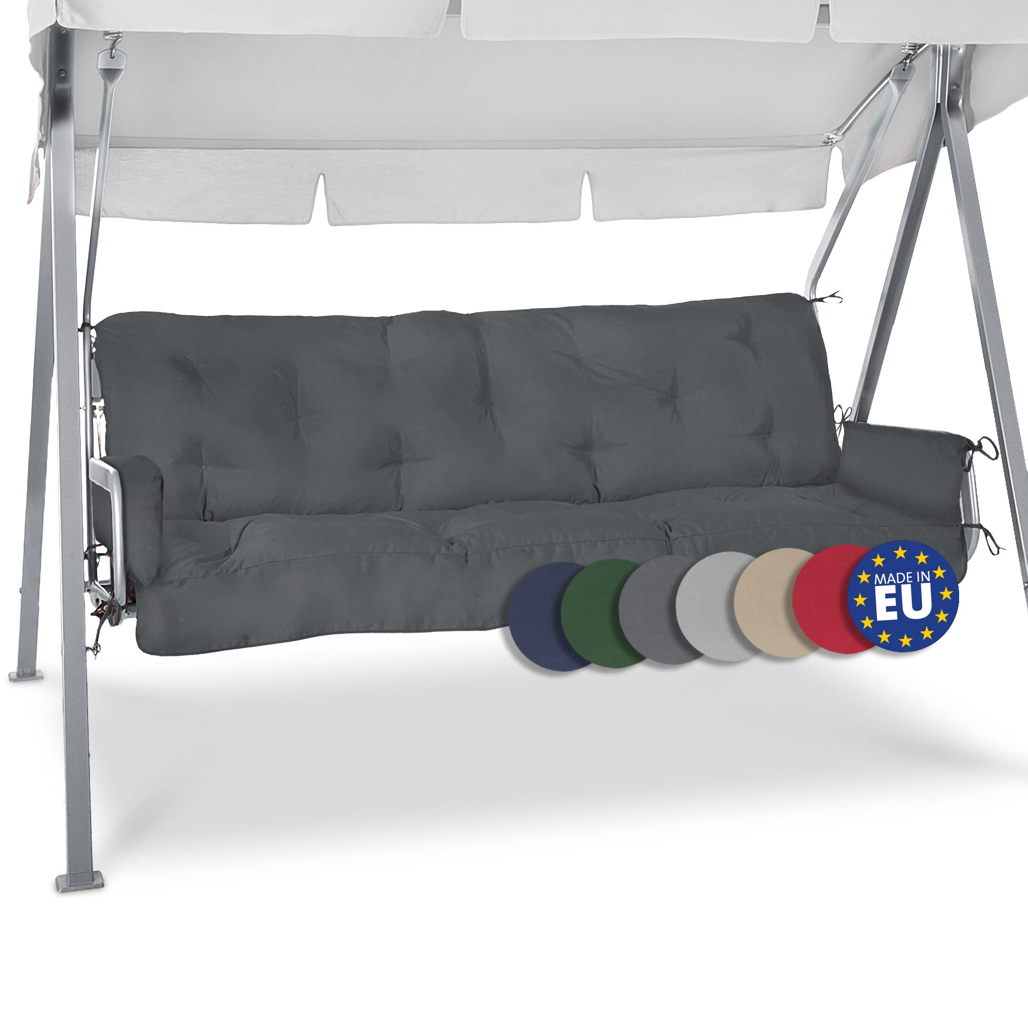 Beautissu Sitzkissen für Hollywoodschaukel 180x50x8cm Flair HS