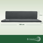 Beautissu Hollywoodschaukel 3 Sitzer Polsterauflagen 2er Set Loft HS
