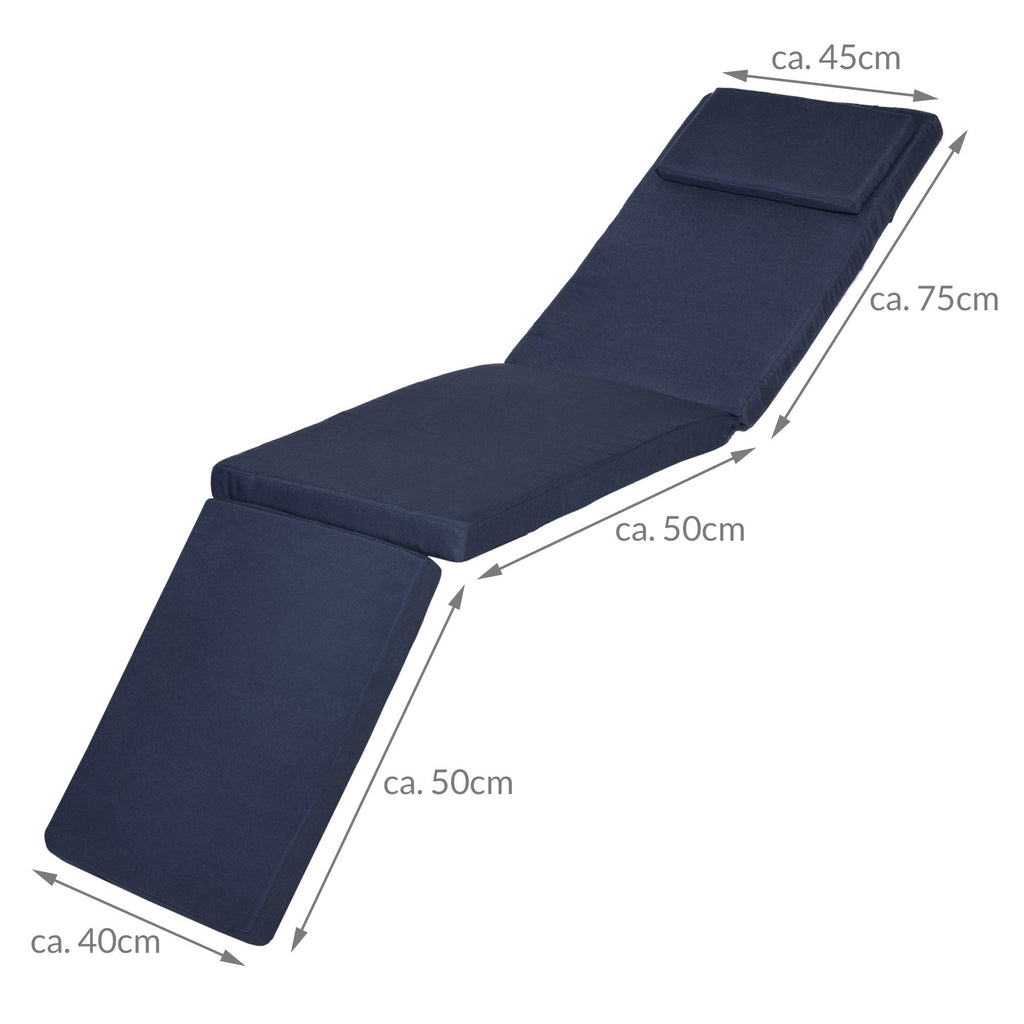 Beautissu Luxus Deckchair Auflage Sonnenliege 175x45x5cm LoftLux DC