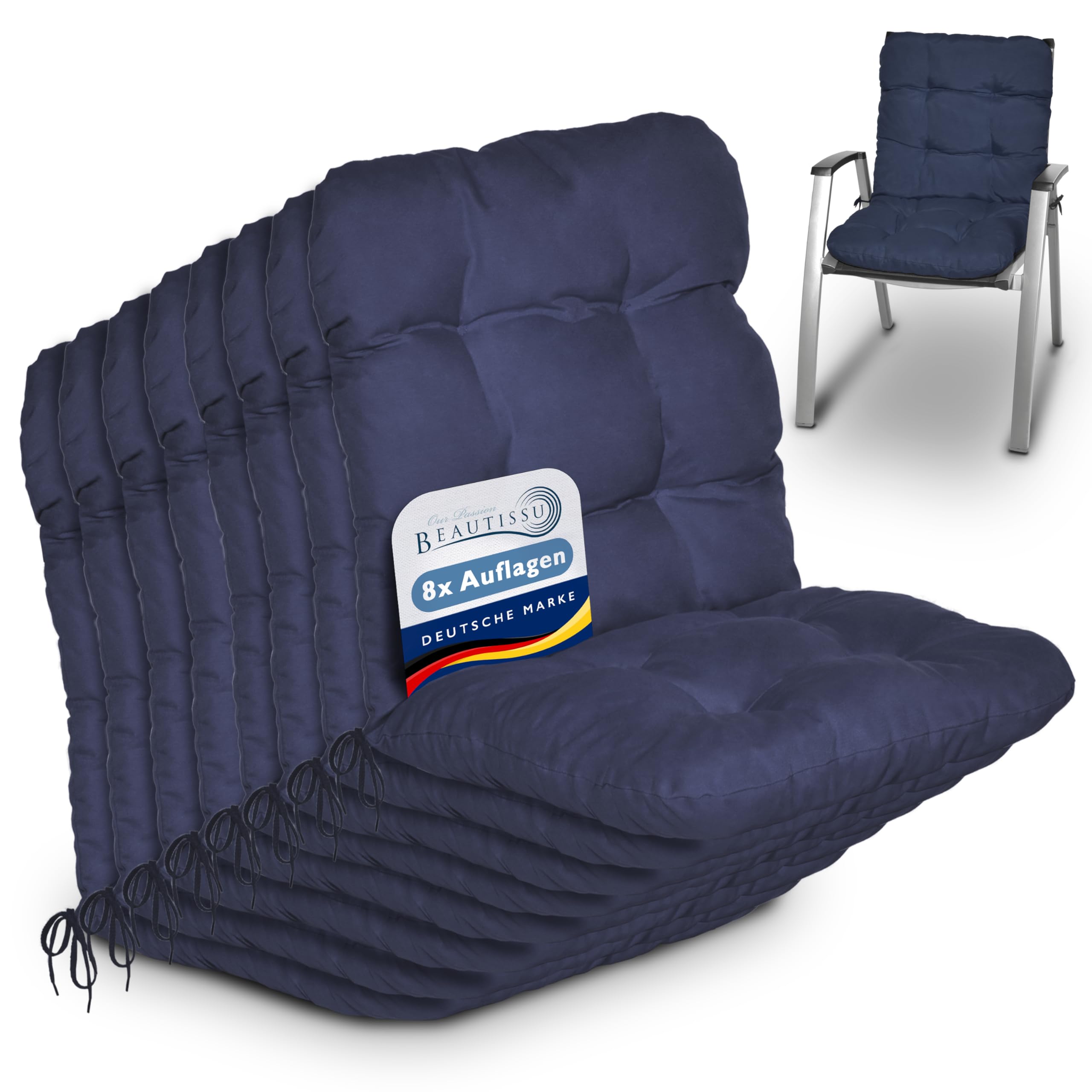 Beautissu Niedriglehner Auflagen Set Flair NL 100x50x8cm