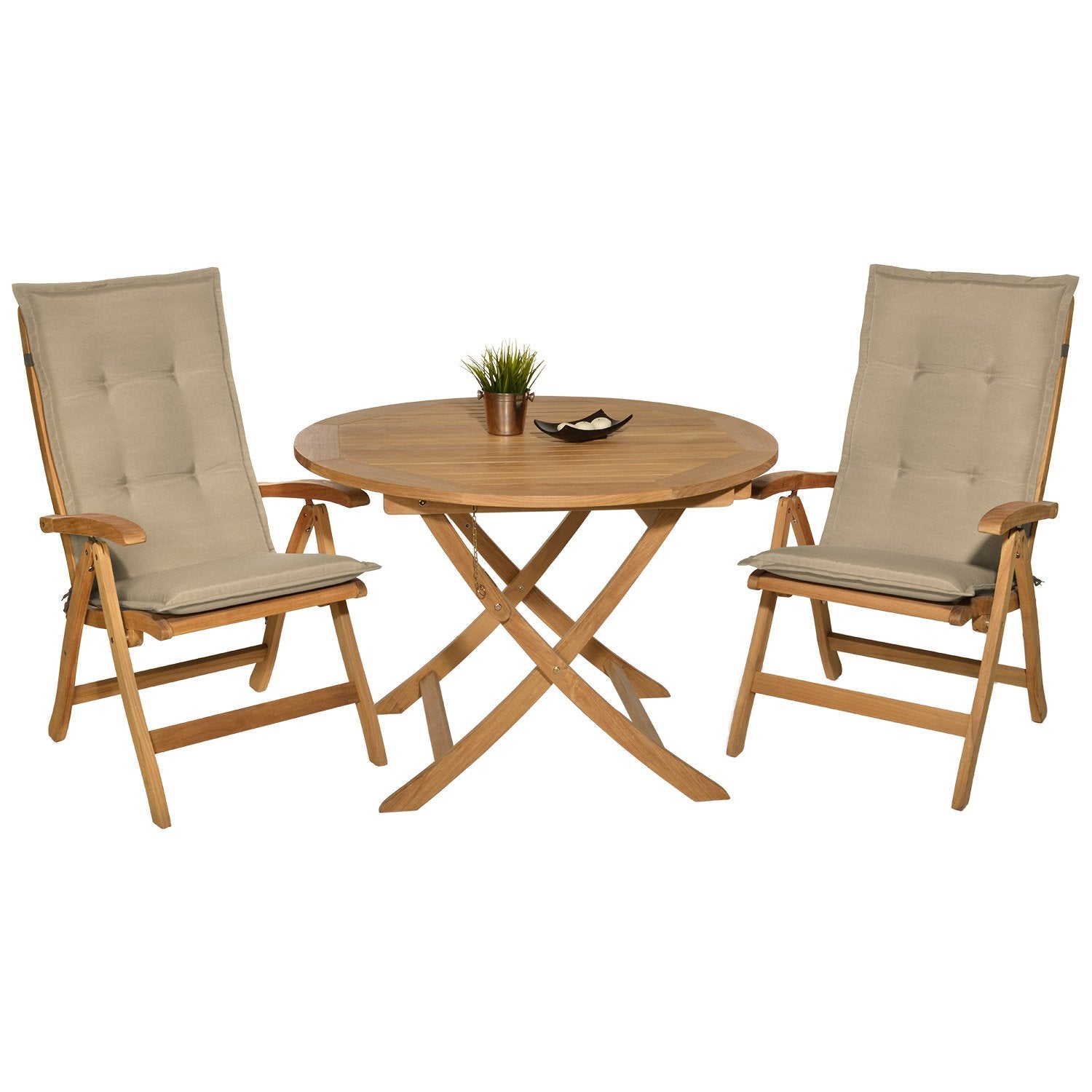 Beautissu 6er Set Gartenstuhlauflage 120x50x6 cm Loft HL