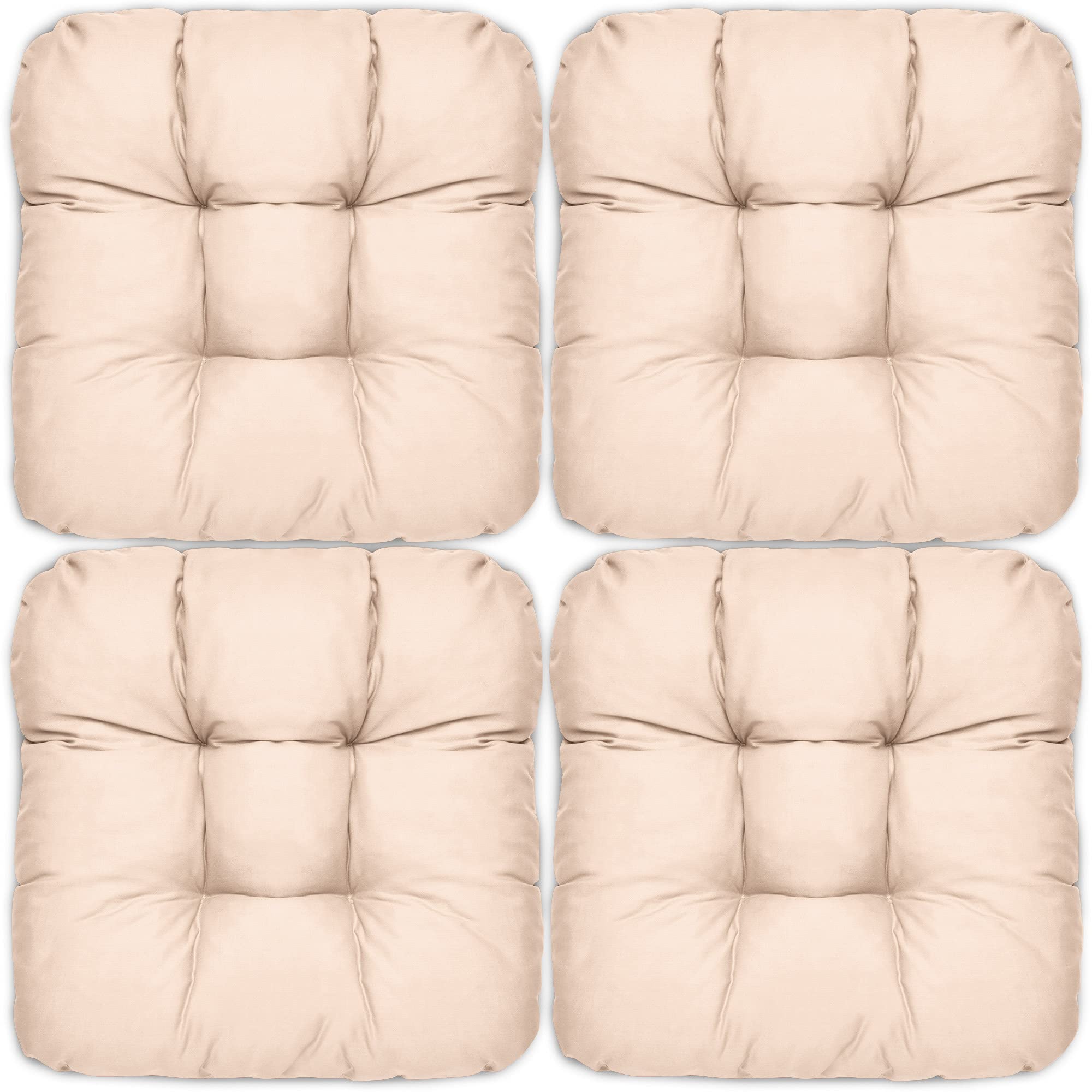 Beautissu 4er Set Sitzkissen 40x40 cm Lisa