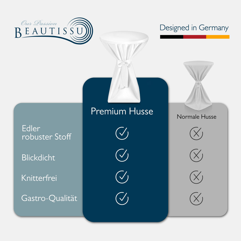 Beautissu Premium Stehtischhusse