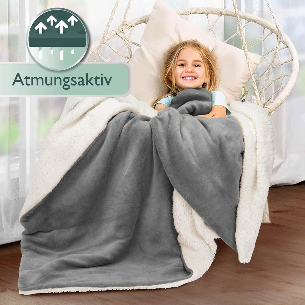 Beautissu Sherpa Decke Alina