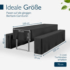 Beautissu Premium Biertischhussen Set – in div. Farben & Größen – Premium M