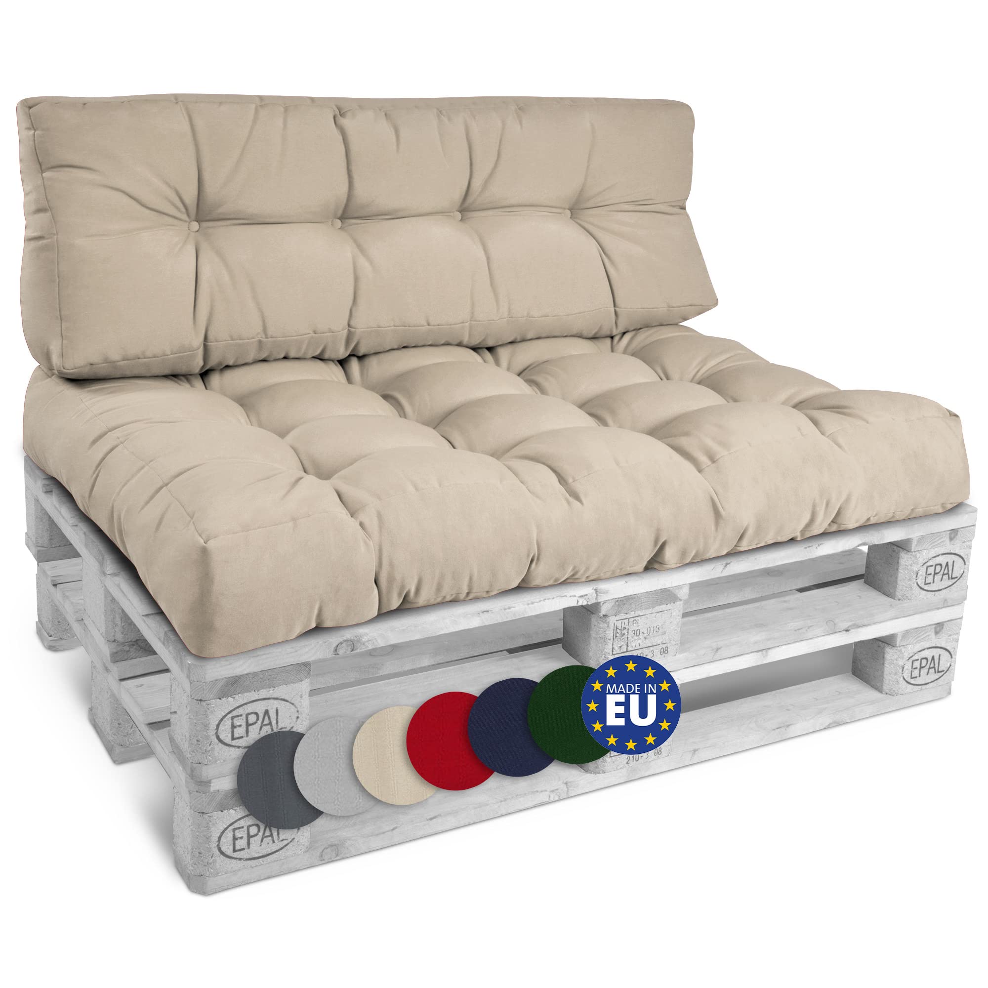 Beautissu Set Palettenkissen Outdoor Style