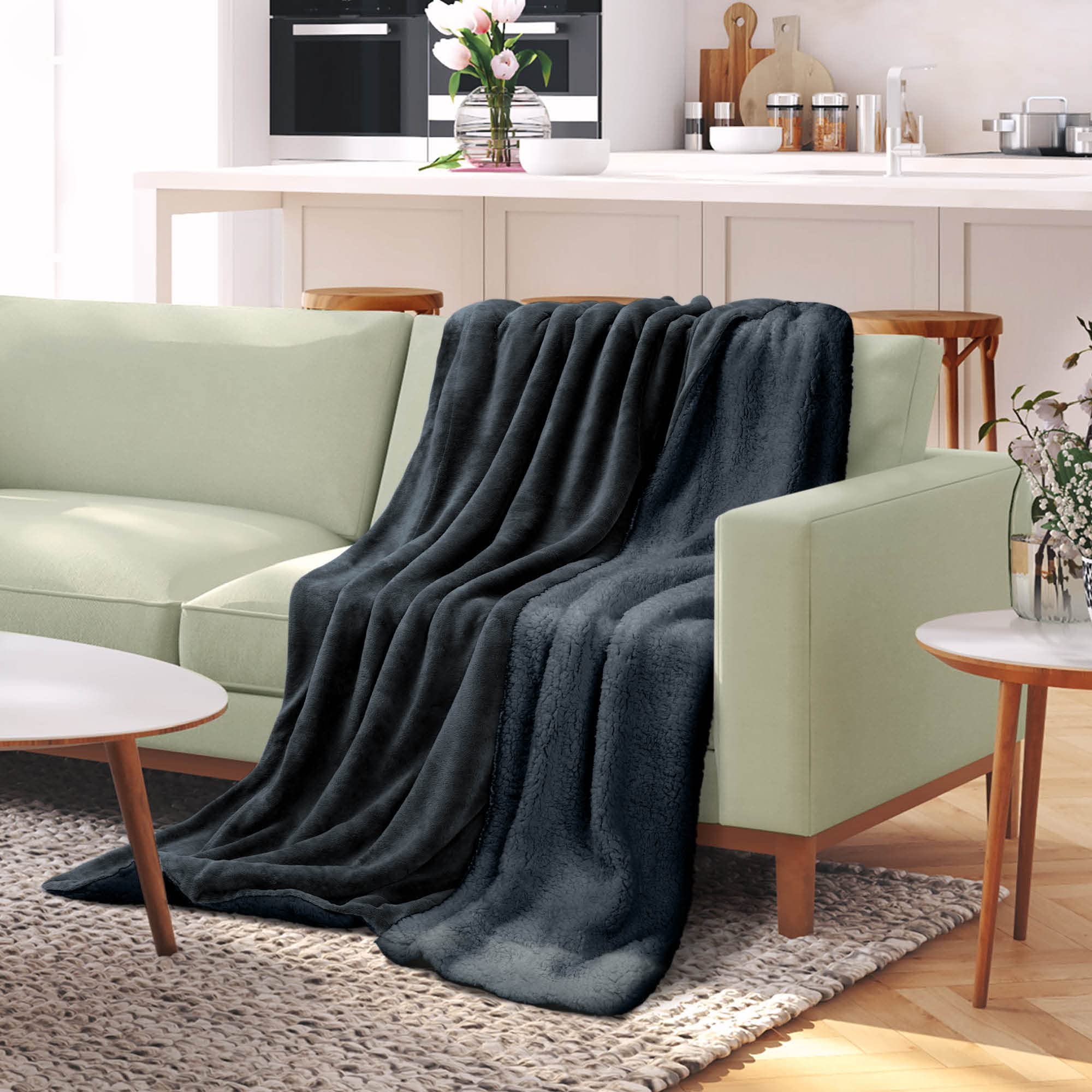 Beautissu Sherpa Decke Alina
