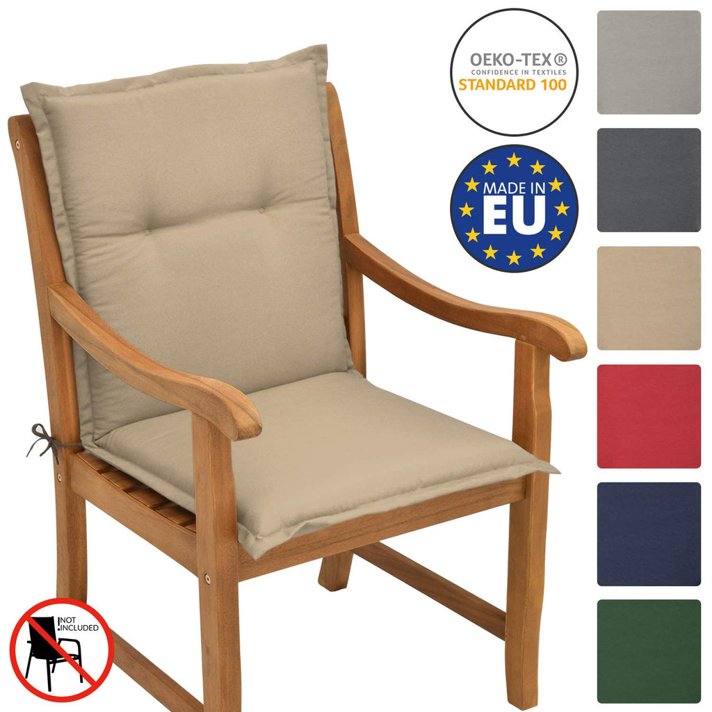 Beautissu Niedriglehner Auflage Gartenstuhl 100x50x6 cm Loft NL