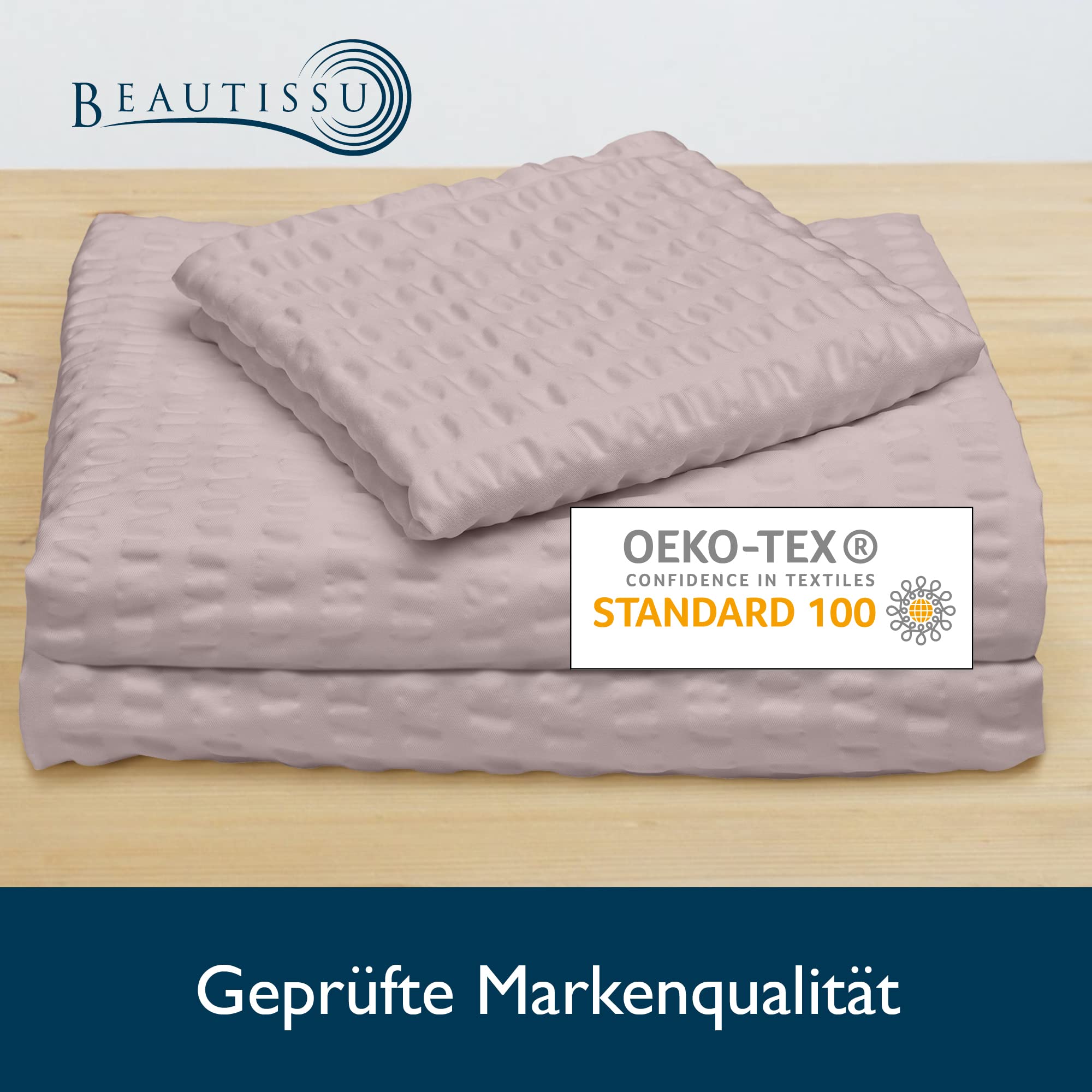 Beautissu Seersucker Bettwäsche Meline