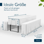 Beautissu Premium Biertischhussen Set – in div. Farben & Größen – Premium M