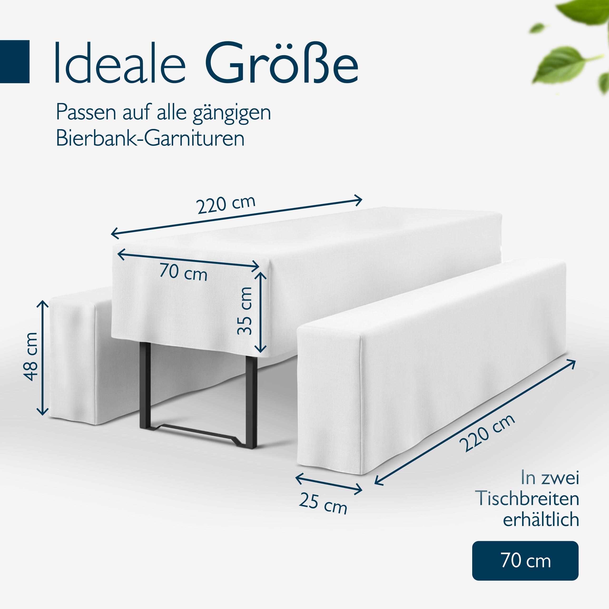 Beautissu Premium Biertischhussen Set – in div. Farben & Größen – Premium M