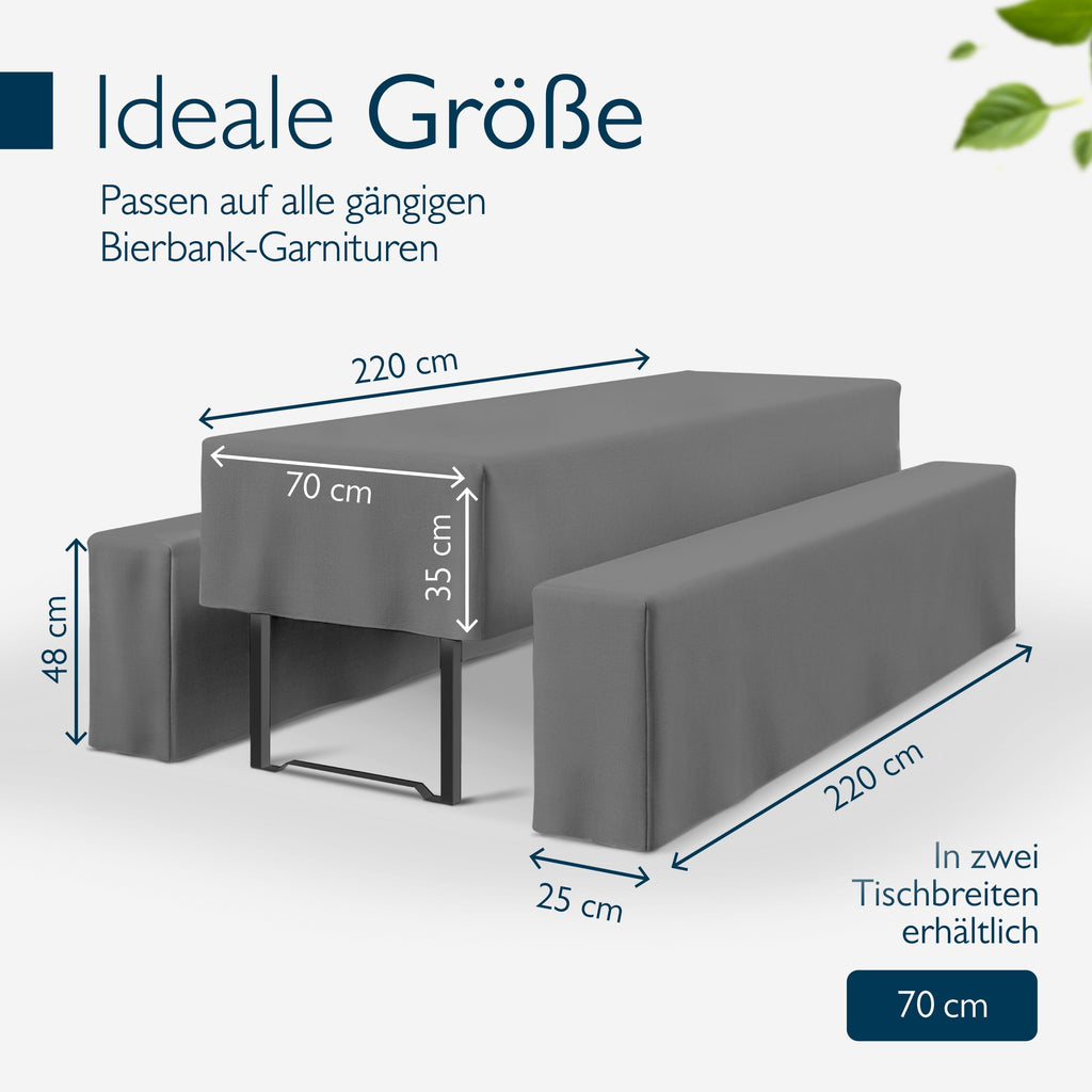 Beautissu Premium Biertischhussen Set – in div. Farben & Größen – Premium M