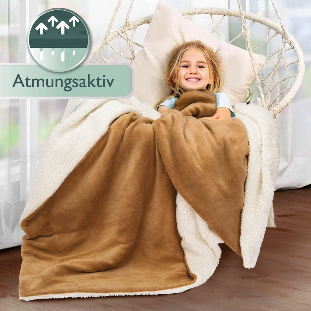 Beautissu Sherpa Decke Alina