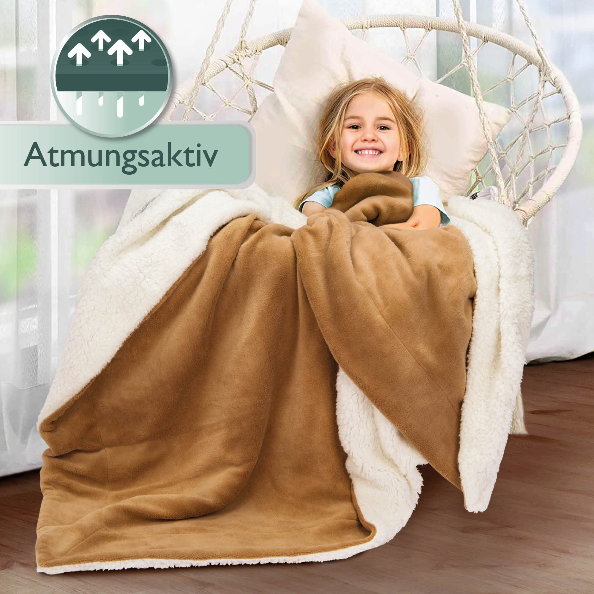 Beautissu Sherpa Decke Alina